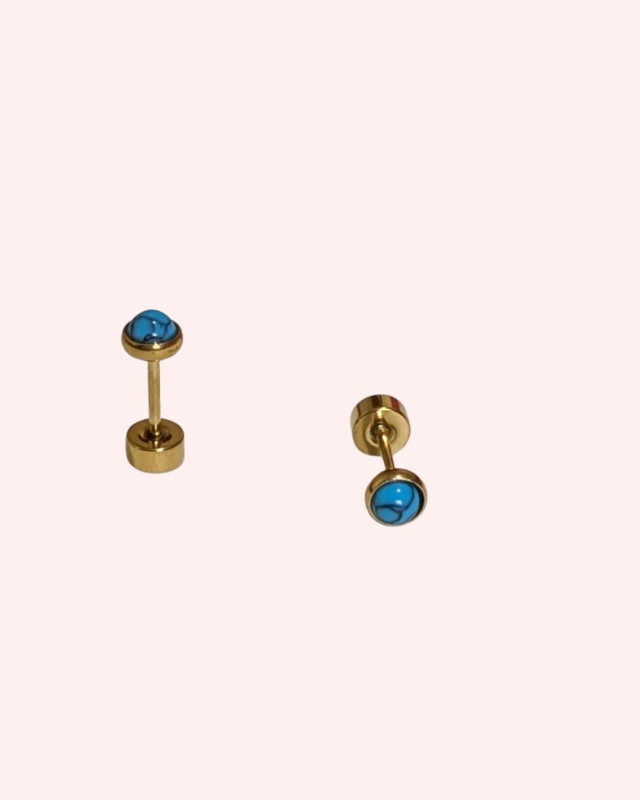 Blue Gold Stud